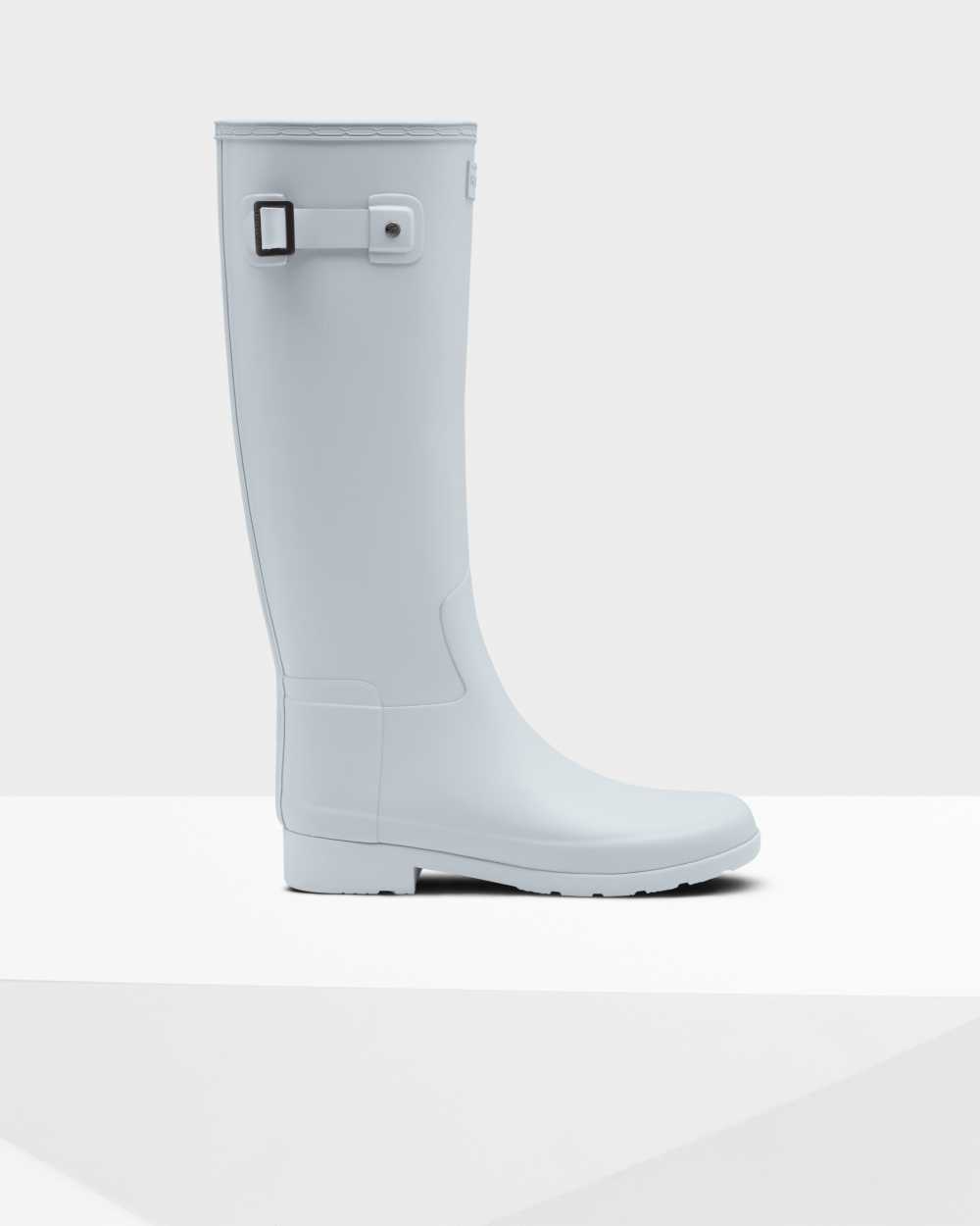 Hunter Refined Slim Fit Hohe Gummistiefel Damen - Hunter Gummistiefel Grau | Germany 586NMBHZS